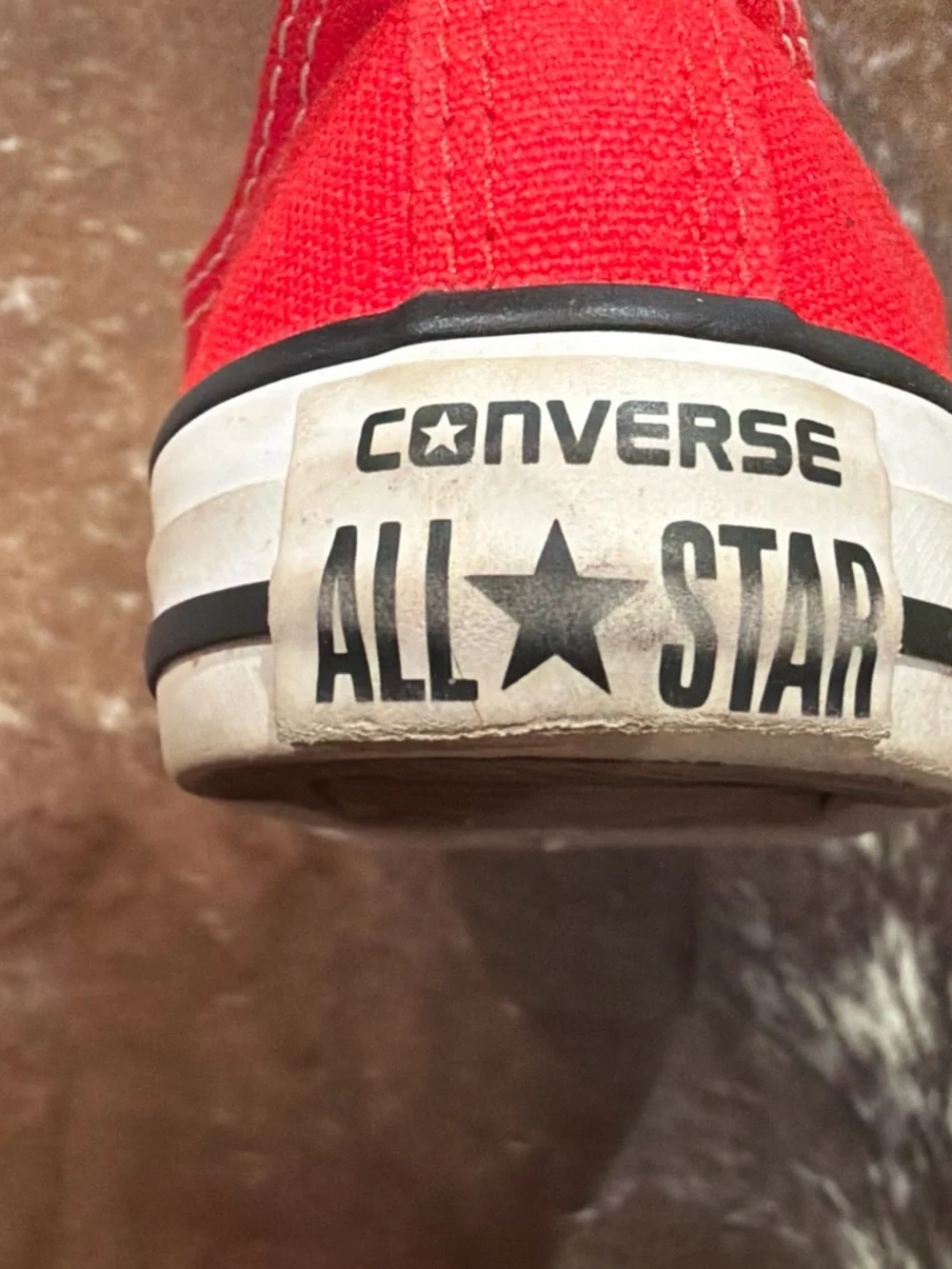 Converse Kids All Star Low Top Sneakers - Red and White Size 1